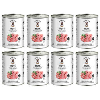 KUCHNIA SZEFA MOKRA KARMA DLA PSA MONOPROTEINOWA INDYK 8x400g