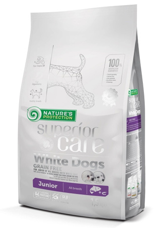 NATURE'S PROTECTION JUNIOR WHITE SMALL DOGS SALMON 1,5kg