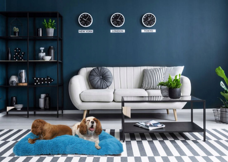 LEGOWISKO SHAGGY SPANIE DLA PSA XXL 115x75cm TURKUSOWE