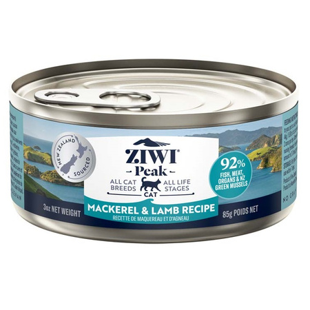 ZIWI PEAK CAT MACKEREL LAMB MOKRA KARMA DLA KOTA MAKRELA JAGNIĘCINA 85g