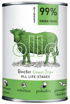 OLLO MOKRA KARMA DLA PSA BOOSTER GREEN TRIPE ZIELONE ŻWACZE 400g