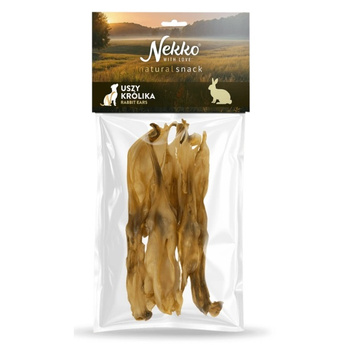 NEKKO NATURAL SNACK PRZYSMAK GRYZAK DLA PSA USZY KRÓLIKA 5szt 50g