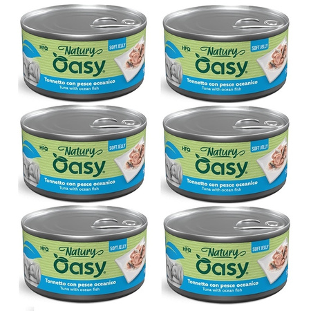 MOKRA KARMA DLA PSA OASY NATURY SOFT JELLY TUŃCZYK Z SARDYNKAMI 6x150g