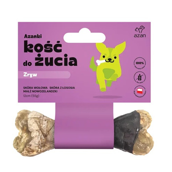 AZANKI PRZYSMAK DLA PSÓW S/M KOŚĆ DO ŻUCIA Z MAŁŻAMI MSM CHONDROPROTEKTORAMI 12cm