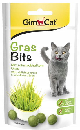 GIMCAT GRASSBITS PASTYLKI Z TRAWĄ SMAKOŁYK DLA KOTA 40g