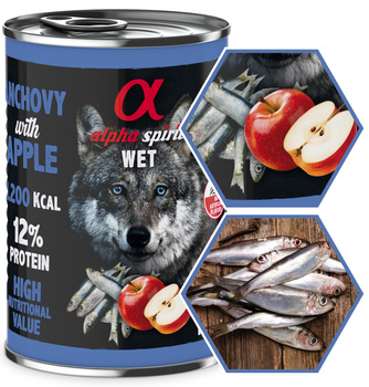 ALPHA SPIRIT KARMA DLA PSA ANCHOIS Z JABŁKIEM 400g