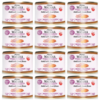 WATAHA MONO PUSZKA KARMA DLA PSA 94,5% KRÓLIK Z BATATAMI 12x185g