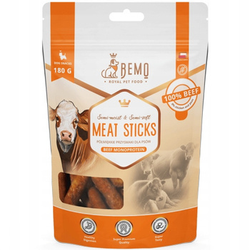BEMO MEAT STICKS PORK MIĘSNE KĄSKI PRZYSMAKI DLA PSA WIEPRZOWINA 180g
