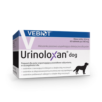 VEBIOT URINOLOXAN DOG 60 TABLETEK DLA PSA DROGI MOCZOWE