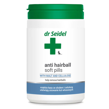 Dr SEIDEL ANTI HAIRBALL SOFT PILLS PREPARAT NA KULE WŁOSOWE KŁACZKI KOTA 225g