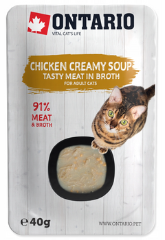 ONTARIO CAT SOUP KARMA DLA KOTA KURCZAK Z SEREM I RYŻEM 40g