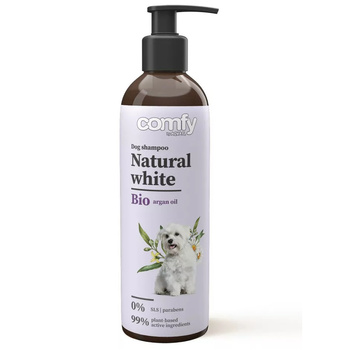 COMFY SZAMPON NATURAL WHITE DLA PSÓW JASNA SIERŚĆ BIAŁE WŁOSY 250ml