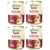 NEKKO MOKRA KARMA DLA PSA ADULT KACZKA MALINY NASIONA CHIA 4x800g