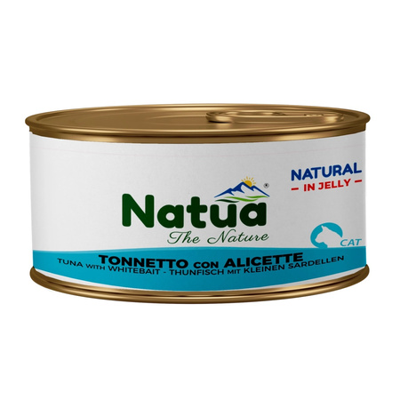 NATUA NATURAL MOKRA KARMA DLA KOTA TUŃCZYK Z SHIRASU W GALARETCE PUSZKA 8x85g