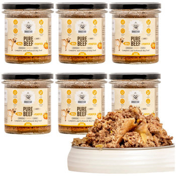 DOGSTAR MOKRA KARMA DLA PSA PURE BEEF PEŁNOPORCJOWA WOŁOWINA 6x300g