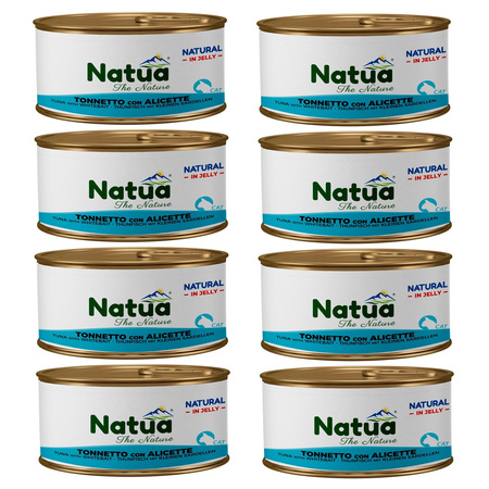 NATUA NATURAL MOKRA KARMA DLA KOTA TUŃCZYK Z SHIRASU W GALARETCE PUSZKA 8x85g