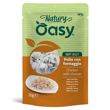 MOKRA KARMA DLA KOTA OASY NATURY SOFT JELLY KURCZAK Z SEREM 70g
