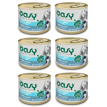OASY PUPPY SMALL MINI MOKRA KARMA DLA SZCZENIĄT MAŁE RASY JAGNIĘCINA 6x200g