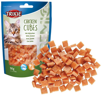 TRIXIE CHICKEN CUBES PRZYSMAK KOSTECZKI Z KURCZAKA DLA KOTA 50g