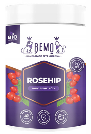 BEMO ROSEHIP DZIKA RÓŻA DLA PSA I KOTA WITAMINA C I ANTYOKSYDANTY 130g