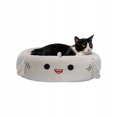 SQUISHMALLOWS SUPER MIĘKKIE LEGOWISKO DLA PSÓW I KOTÓW, REKIN GORDON M 60cm