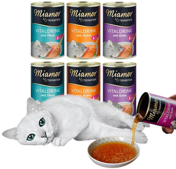 MIAMOR VITALDRINK NAPÓJ DLA KOTA  MIX SMAKÓW 6x135ml