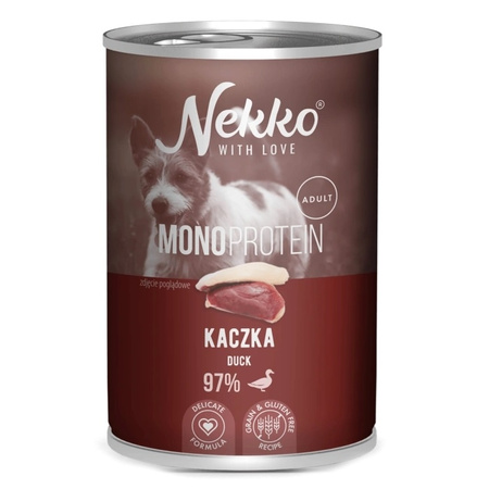 NEKKO MONOPROTEIN ADULT MOKRA KARMA DLA PSA KACZKA 400g