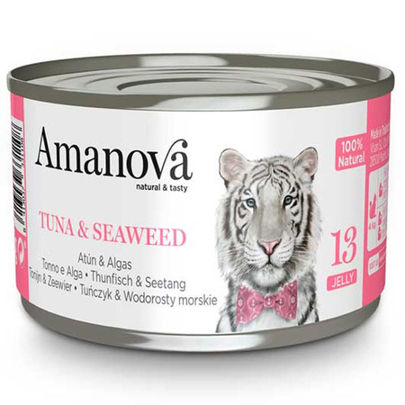 AMANOVA 13 MOKRA KARMA DLA KOTA TUŃCZYK WODOROSTY W GALARECIE 70g