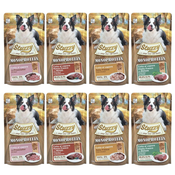 STUZZY MONOPROTEIN MOKRA KARMA DLA PSA MIX SMAKÓW 8x150g