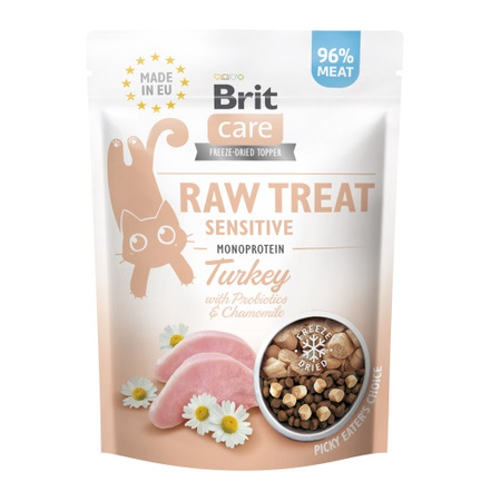 BRIT RAW TREAT CAT SENSITIVE PRZYSMAK KARMA DLA KOTA POSYPKA TOPPER 40g