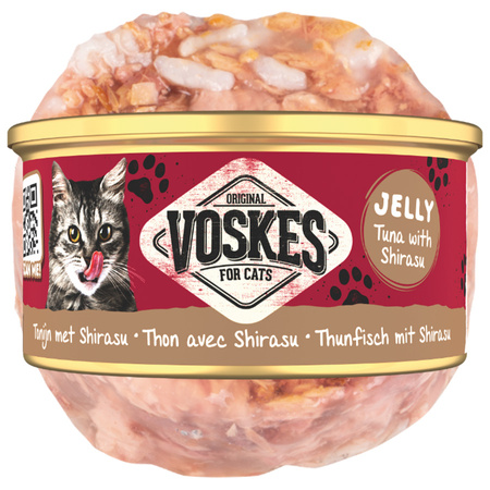 MOKRA KARMA DLA KOTA VOSKES TUNA WITH SHIRASU TUŃCZYK SHIRASU 85g