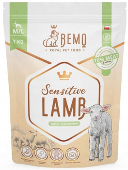 BEMO SENSITIVE LAMB KARMA DLA PSA ŚREDNIE I DUŻE RASY JAGNIĘCINA 1kg