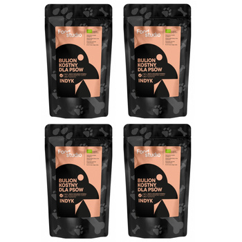 BULION KOSTNY DLA PSÓW PSA INDYK FOOD STUDIO CHEFS 4x230ml