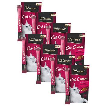 MIAMOR CAT CREAM PASTA PRZYSMAK DLA KOTA WOŁOWINA Z WARZYWAMI 40x15g