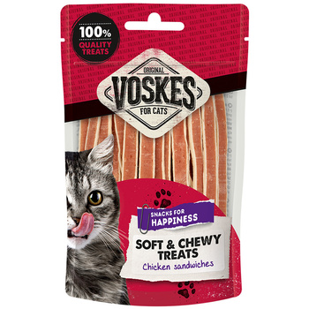 PRZEKĄSKI SMACZKI DLA KOTA VOSKES CHICKEN SANDWICHES 60g