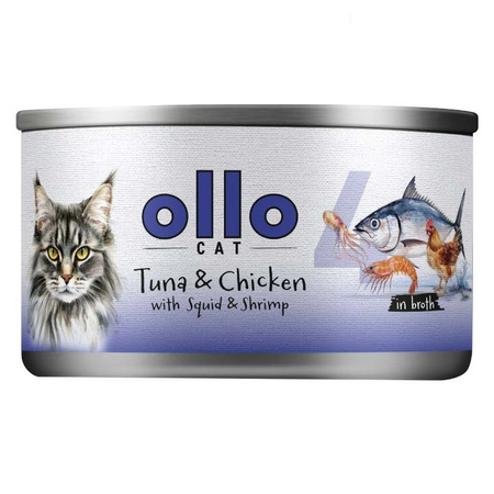 OLLO MOKRA KARMA W PUSZCE DLA KOTA KOCIĄT NATURALNA MIX SMAKÓW 24x70g