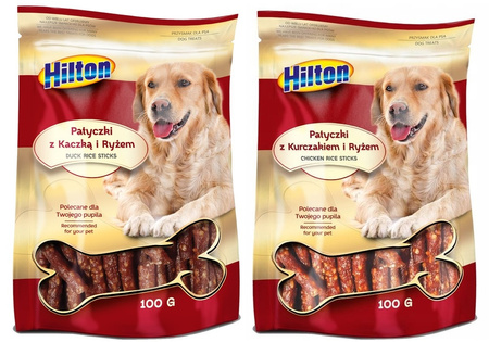 HILTON PRZYSMAK DLA PSA SMAKOŁYK MIĘKKIE KIEŁBASKI Z KURCZAK KACZKA RYŻ 2x100g
