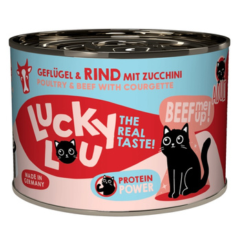 LUCKY LOU LIFESTAGE MOKRA KARMA DLA KOTA POKARM KOTÓW DRÓB WOŁOWINA 200g