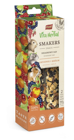 VITA HERBAL SMAKERS 2xKOLBA DLA GRYZONI I KRÓLIKÓW DZIADKOWY SAD 90g