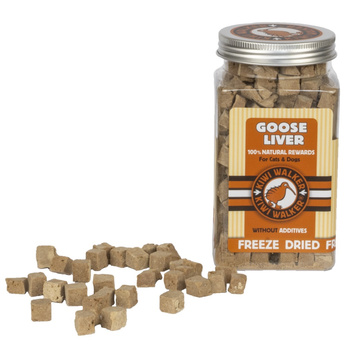 PRZYSMAKI DLA PSA I KOTA SMACZKI LIOFILIZOWANE KIWI WALKER GĘSIA WĄTRÓBKA 120g