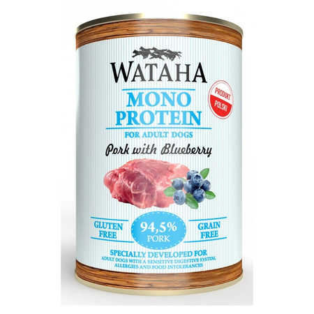 WATAHA MONO PUSZKA KARMA DLA PSA 94,5% ZESTAW MIX SMAKÓW 6x400g