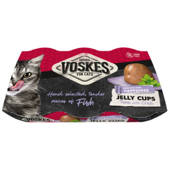 PRZYSMAK PRZEKĄSKA DLA KOTA VOSKES JELLY CUPS TUNA CRAB TUŃCZYK KRAB 6x25g