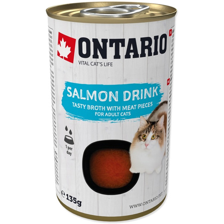  ONTARIO MOKRA KARMA DLA KOTA CAT DRINK SALMON ŁOSOŚ 135g