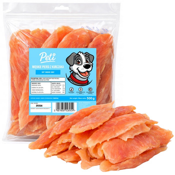 PETI PRZYSMAKI DLA PSA MIĘKKIE PIERSI Z KURCZAKA 500g