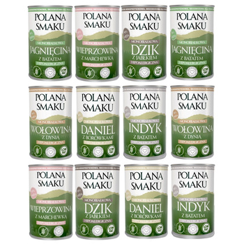 POLANA SMAKU MOKRA KARMA DLA PSA MIX SMAKÓW 12x400g