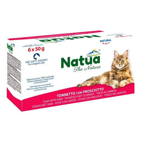 KARMA MOKRA W PUSZCE DLA KOTA NATURALNA NATUA TUŃCZYK SZYNKA W GALARETCE 6x50g