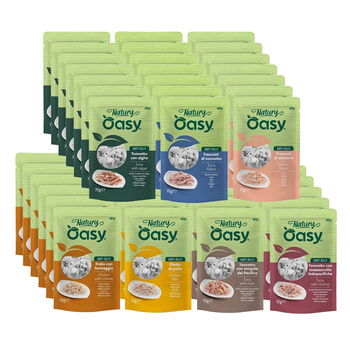 MOKRA KARMA DLA KOTA OASY NATURY SOFT JELLY MIX SMAKÓW 48x70g