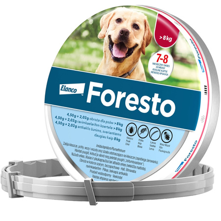 FORESTO OBROŻA NA KLESZCZE PCHŁY DLA PSA POWYŻEJ 8kg 70cm