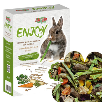 ALEGIA ENJOY POKARM DLA KRÓLIKA PEŁNOPORCJOWA KARMA KRÓLIKÓW 800g