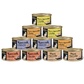 NEKKO SUPREME MOKRA KARMA W PUSZCE DLA KOTA MIX SMAKÓW 10x80g